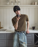 Modric Shoulder Panel Garment Short Sleeve Knit