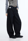 Prani patch brushed wide jeans