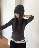 Enel Vintage Shirring Pleated Beanie