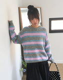 Levain Stripe Mix Round Knit