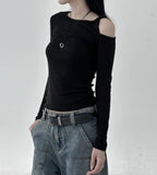 Twist Unbalanced Slit Tee