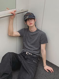 Cozy Stud Coating Wide Pants