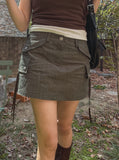 nylon strap cargo pocket skirt