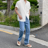 Lett Linen Overfit Short Sleeve Shirt