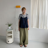 [unisex] Laran Linen Banding Wide Pants