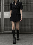 Tabarin wrap one piece short sleeve jacket