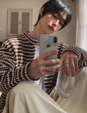 Luboy Striped Crop Cardigan