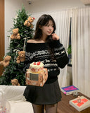 Snow Nordic Off-Shoulder Knit