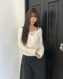 Boli Brushed Button V-Neck Long Sleeve T-Shirt