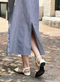 Herrit Seersucker Stripe Long Skirt