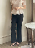 Ravidol See-through Check Puff Blouse