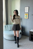 Haito Lettering Round Knit