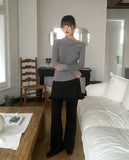 Soki Dot Frill Wool Mini Skirt