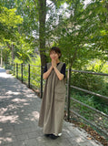Qdoden Nylon Layered Cargo Long One Piece