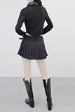 Petit Two Buckle Wool Belt Skirt