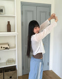 Cheche flower see-through button cardigan