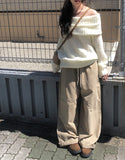 Oru Peach Cotton Banding Wide Pants