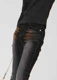 Red scales denim