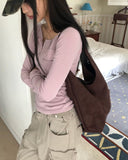 Leanne Suede Shoulder Bag