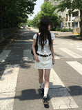 [Belt SET] Adam Cotton Mini Skirt Pants