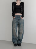 Satay Brush Washed Straight Denim
