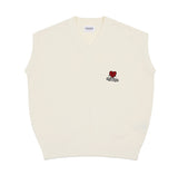 Heart Board Embroidery Knit Vest