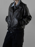 (unisex) Lumiere Overfit Leather Jacket