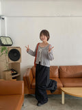 Kyoses Shirring Nylon Banding Wide Pants