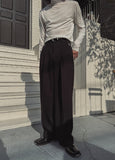 Tei Brushed Two Pin Tuck Slacks