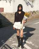 [MADE] Torin Mongle V-neck muffler cardigan set