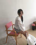 Dinte Lace Frill Hooded Shirt