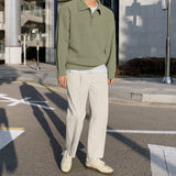 Dual zip-up collar knit