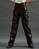 Fox Crack Leather Pants