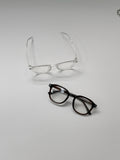 Clear Square Horn-Rimmed Glasses