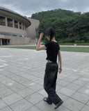 Dolce Black Washing Wide Pants
