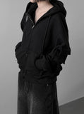 (unisex) Ketrick Pocket Two-Way Hooded Zip-Up