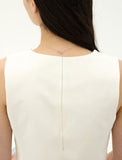 [Premium Plating] Champagne Full Moon AB(W) Big Bowl Long Necklace