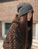 Yuon Button Knit Wool Beanie