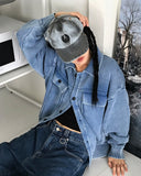 STONE WASHING OVER CARDIGAN