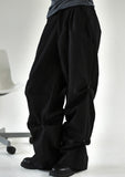 Mono cotton pintuck wide pants
