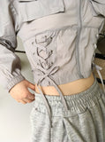 Shuve Pintuck Two-Way Pile Long Wide Jogger Pants