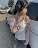 [A/M] Ringring Strap Bolero Cardigan