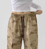 Dancer Like Camo Two-Way Military Jogger Wide Pants