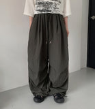 [unisex] Menky banding nylon string track parachute pants