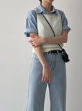 Tail Square Knit Vest