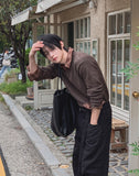 Haddon Yoke Cut Belted Wide Pants