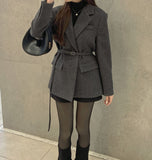 Belt Strap Short Coat
