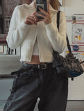 Soft Touch Fur Zip-Up Cardigan