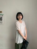 Yunoi Punching Ribbon Layered One Piece