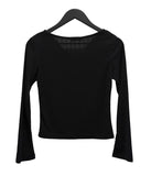 Teak Ribbed V-neck Tee